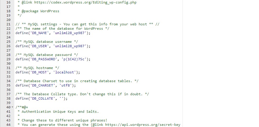 Updating your wp-config file